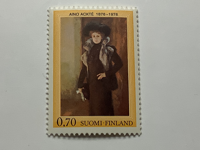 785 / 1976 Aino Ackten muotokuva **postituore
