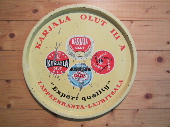KARJALA  RETRO LAPPEENRANTA LAURITSALA OLUT TARJOTIN PELTIÄ