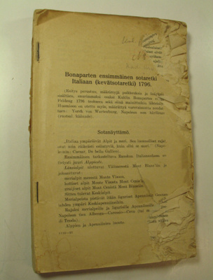 Bonaparten ensimmäinen sotaretki Italiaan (kevätsotaretki...