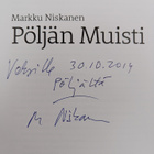 Markku Niskanen : Pöljän Muisti (signeerattu, tekijän omi... - pikkukuva 2