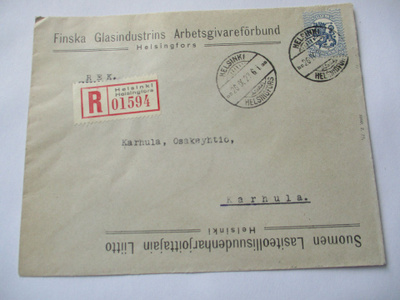 1923 Hki Suomen Lasiteollisuudenharjoittajat R kuori