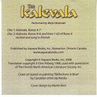 cd, The Kalevala - Runos 4-9 - Performed by Börje Vähämäki - - pikkukuva 3
