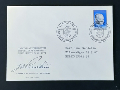 1970 FDC Paasikivi