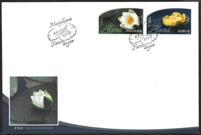 FDC Åland 2013  Lumme  ja ulpukka  LaPe ÅL 368-369