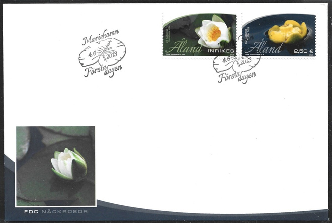 FDC Åland 2013  Lumme  ja ulpukka  LaPe ÅL 368-369
