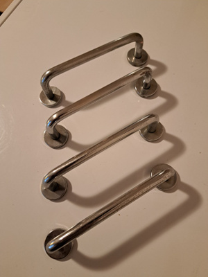 Metalliripoja/-kahvoja 4 kpl