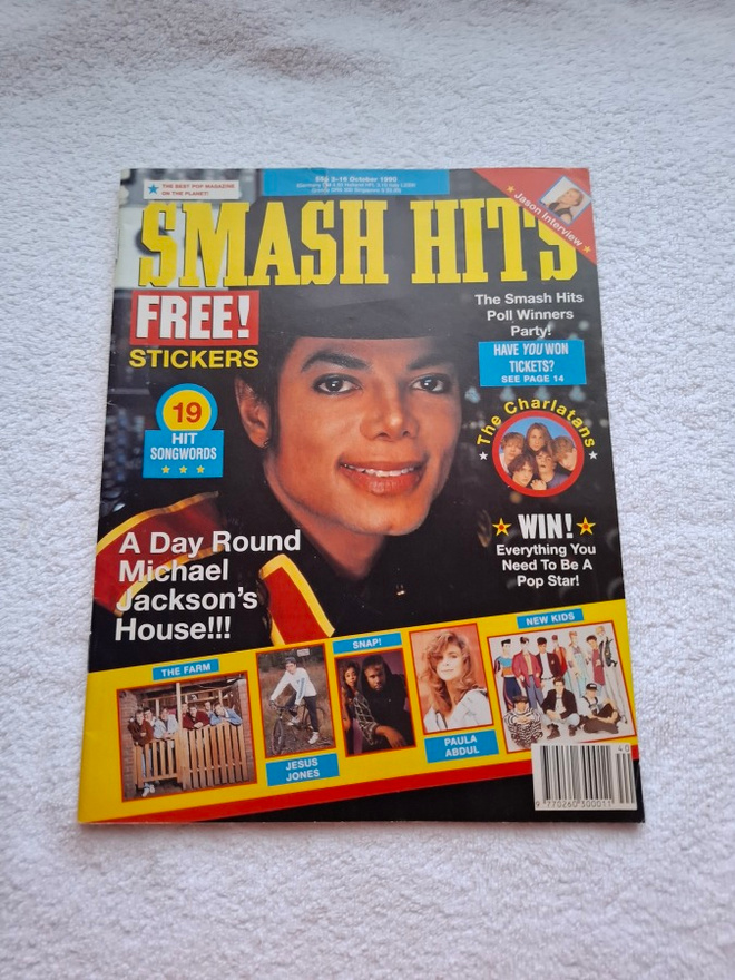 Smash Hits Magazine 1990 Michael Jackson, NKOTB, The Charlat