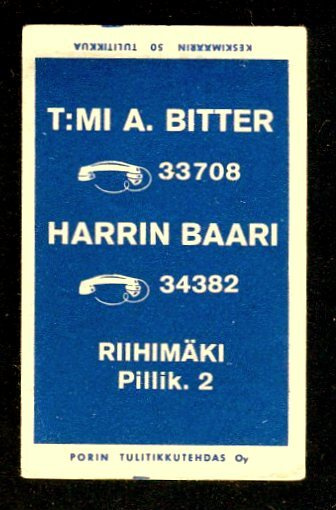 T:MI A. BITTER, HARRIN BAARI, RIIHIMÄKI