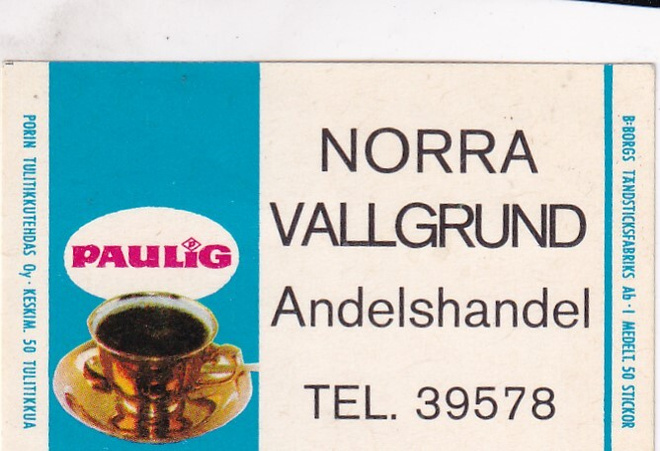 Norra Vallgrund. Paulig.  s91