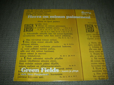 LP Green Fields-kuoro: Herra on minun paimeneni