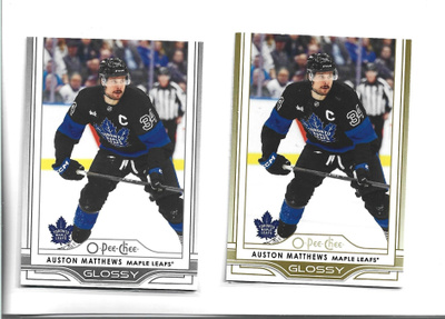 2 X AUSTON MATTHEWS - 2025-26 GLOSSY # OG-25 PERUS+GOLD