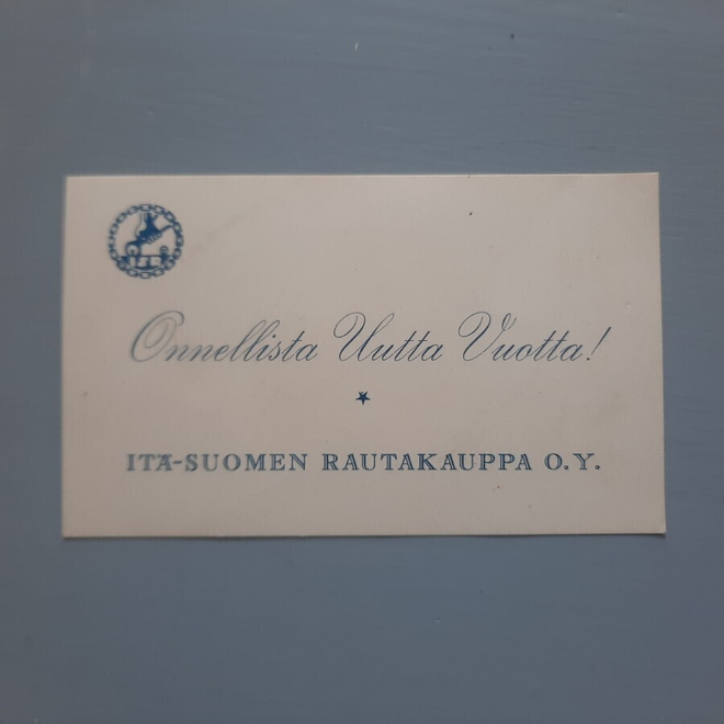 Itä-Suomen rautakauppa, uuden vuoden onnittelu