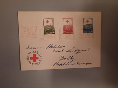 FDC Suomi 1957 PR EL, kulkenut