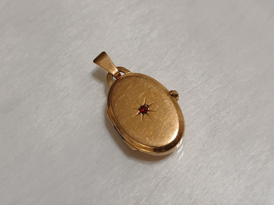 Upea punainen kivi vintage Medaljonki riipus