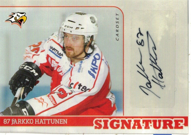 2014-15 Cardset JARKKO HATTUNEN Sport Signature nimmari