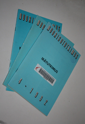 Nuorisotutkimus 2-4/1992 (nro 1 puuttuu)