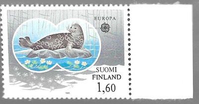 1986 1,60 mk europa-merkki POSTITUOREENA