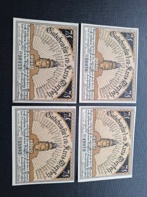 Saksa Kreis Diepholz 4 seteliä 1921