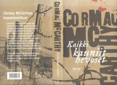 McCarthy, Cormac: Kaikki kauniit hevoset, WSOY 2014,skp,K4