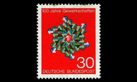 Saksa 570 ** Ammattiyhdistystoiminta 100v (1968)
