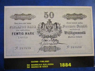 SUOMISETELI POSTIKORTTI - 50 MK 1884 (K15-S111)