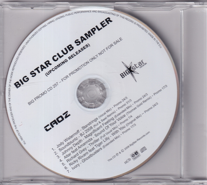 Various - Big Star Club Sampler (Upcoming Releases) (CD, Pro