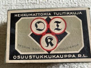 Vanha iso OTK tulitikkurasia