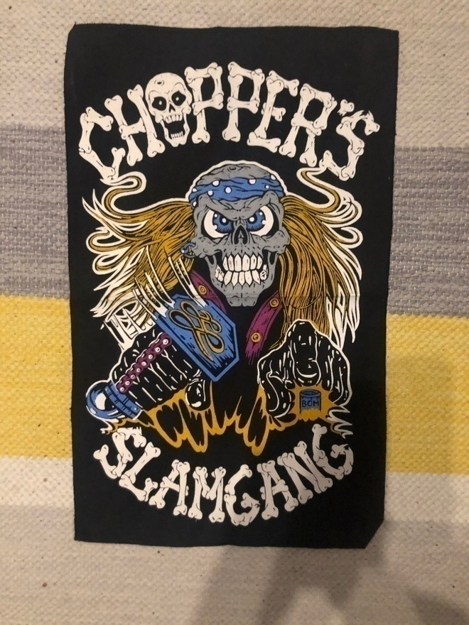 Chopper’s Slamgang-selkämerkki.