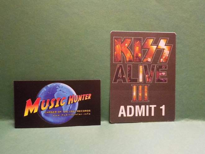 KISS - ALIVE III, ADMIT 1 BACKSTAGE PASS