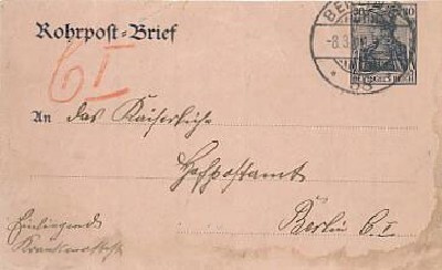 Saksa putkipostikuori 1909