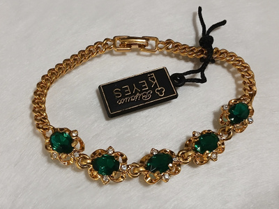 21k kullattu Design Bijoux Keyes rannekoru Gold plated