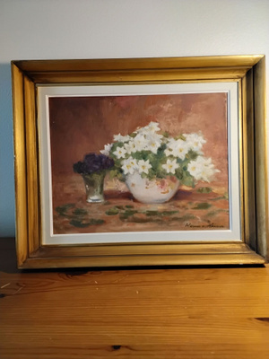 Werner von Hausen, kukka-asetelma, öljyä canvasilla