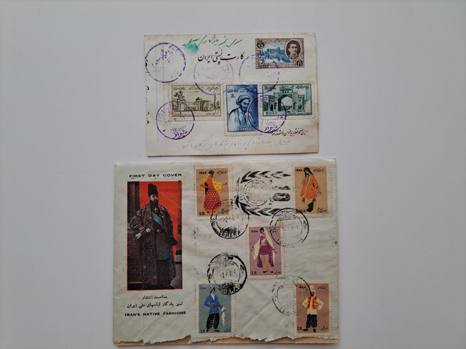 First Day Cover: Iranin kansallispuku & normi postikortti.