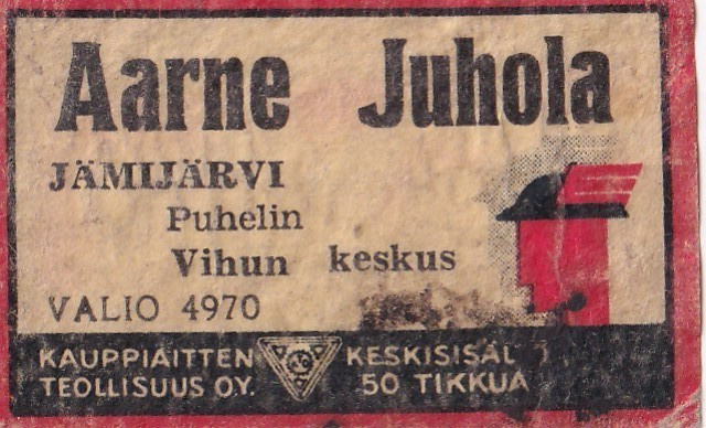 Jämijärvi, Aarne Juhola , Valio 4970  b490