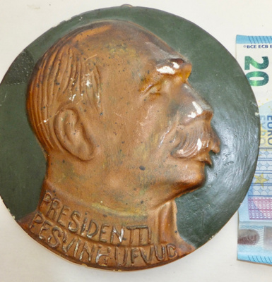 VANHA Reliefi Presidentti Svinhufvud 1930-l