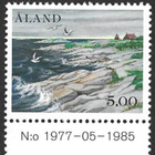 Ål 1985 Yleismerkki 5,00 mk välilöpari numero / ** LaPe 012 - pikkukuva 1
