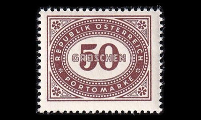 Itävalta P_222 ** Porto 50 g (1947)