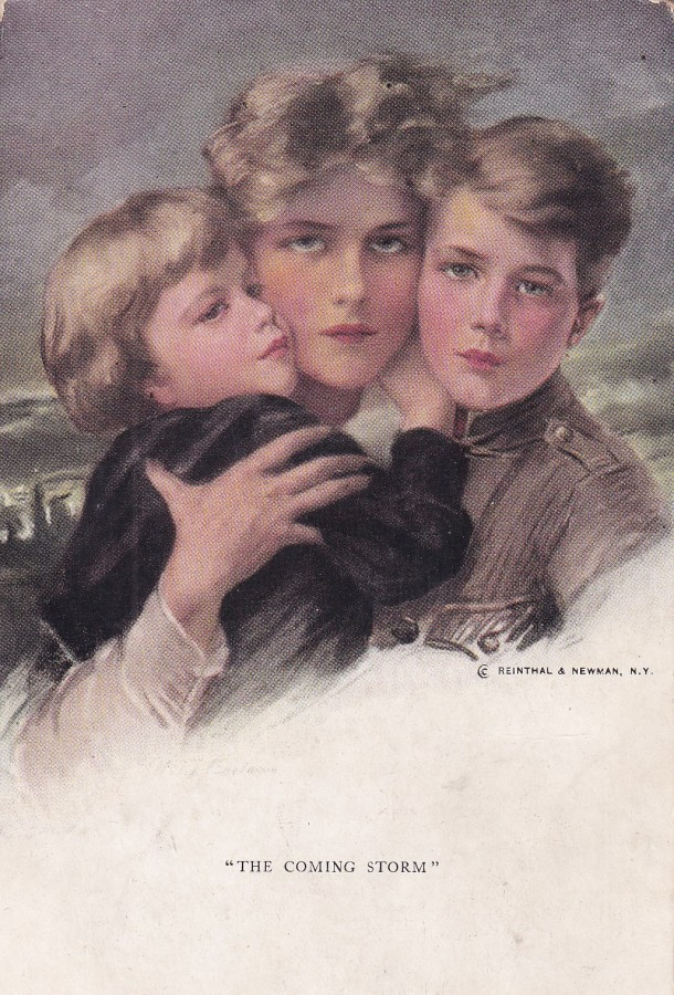Philip Boileau, " The Coming Storm" Äiti ja lapset,  b514