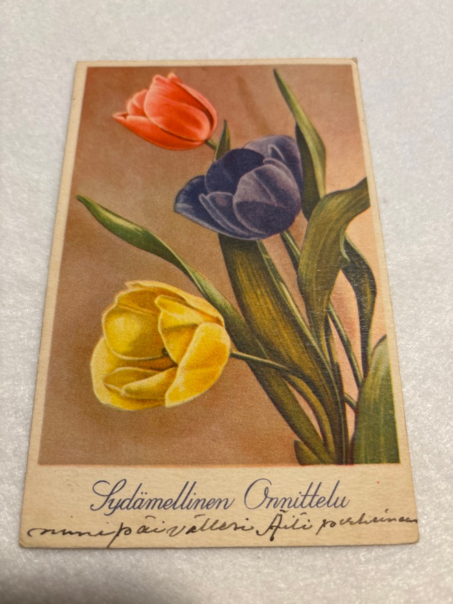 KUKKAKORTTI, Onnittelukortti 1940-luku