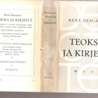 Descartes, René: Teoksia ja kirjeitä, WSOY 1956, ns., K3 + - pikkukuva 1