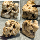 NETSUKE: antiikkinen japanilainen - pikkukuva 1