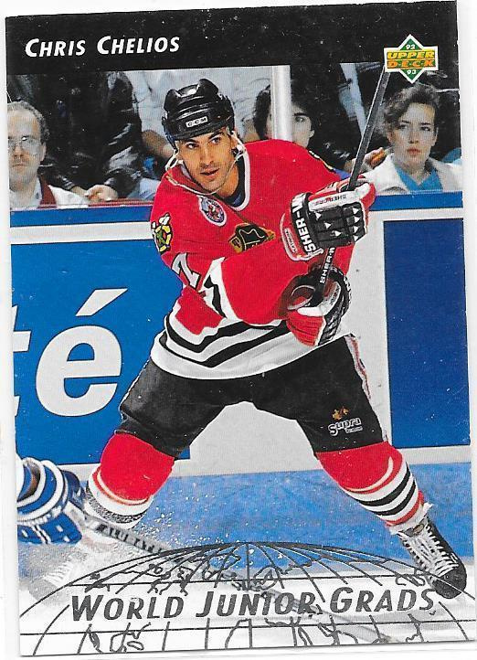 1992-93 UD World Junior Grads #WG3 Chris Chelios Chicago