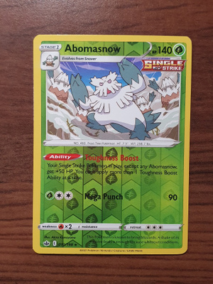 Pokemon Abomasnow 010/198 Reverse holo rare