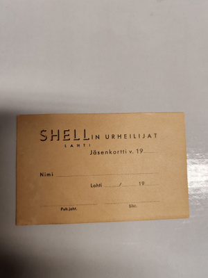 Harvinainen keräilykohde: Shellin Urheilijat Lahti –