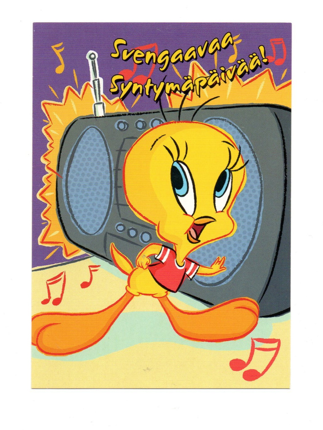 Tipi °°Swengaavaa Syntymäpäivää!° -KORTTI /(Looney Tunes)