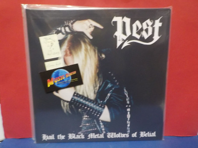 PEST - HAIL THE BLACK METAL WOLVES OF BELIAL M-/M- +10" LP
