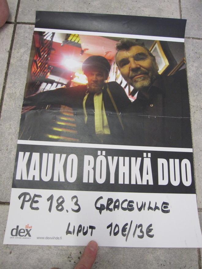 KAUKO RÖYHKÄ TRIO - orig keikkajuliste ( pienehkö )