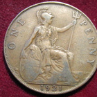 1 penny 1921. Iso-Britannia-Great Britain - pikkukuva 1