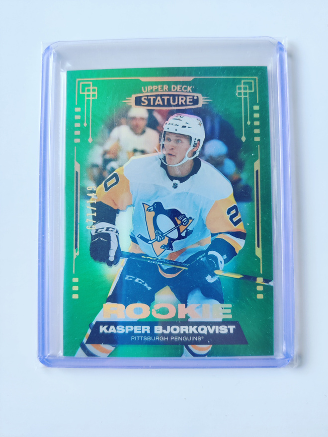 Kasper Björkqvist 21-22 UD Stature Green Rookie /149