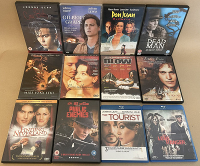 Johnny Depp-elokuvia 12 kpl DVD & Blu-ray